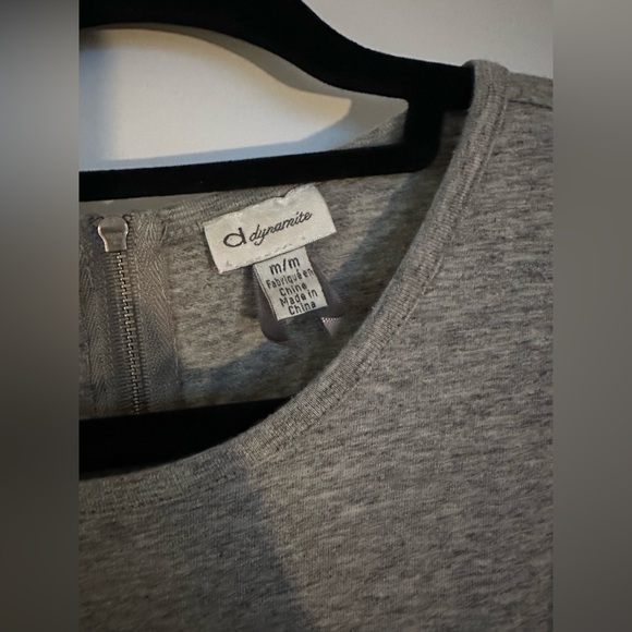 Grey midi cotton and spandex tank dress - Picture 5 of 6